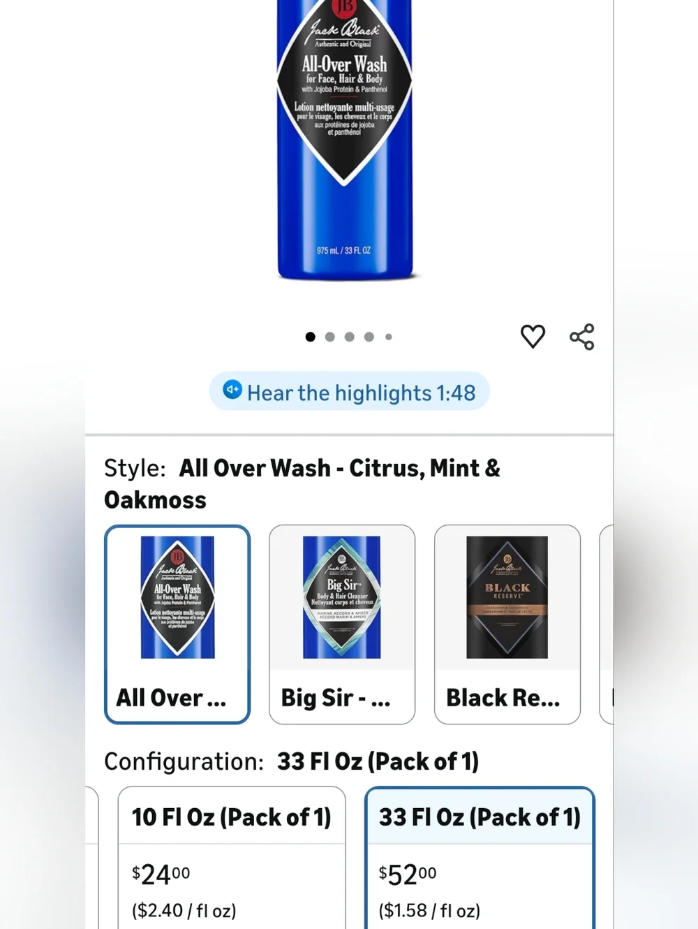 NEW🔥$52+ Jack Black Men's Face, Shampoo & Body Wash Liter 💙🖤 - Picture 10 of 10